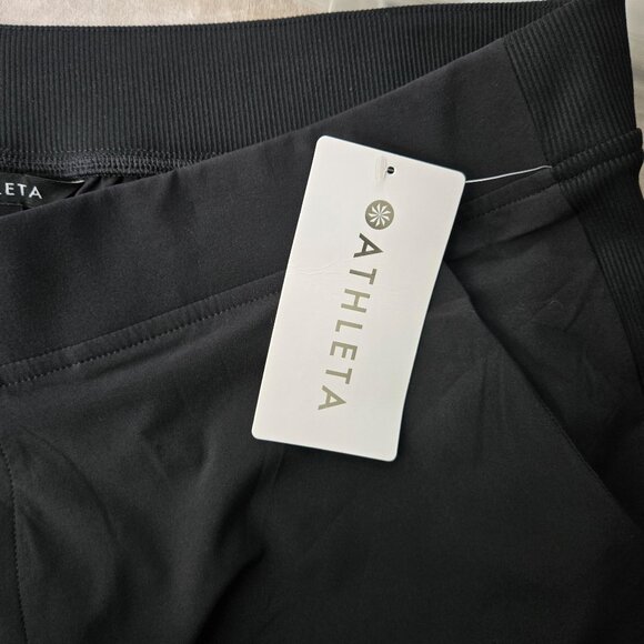 Athleta Brooklyn Ankle Pant Size 20 Black Pull On Athletic Workout Straight Leg - Picture 9 of 13